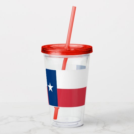 Texas Flag Acrylglas Acryl Drinkbeker (Achterkant)
