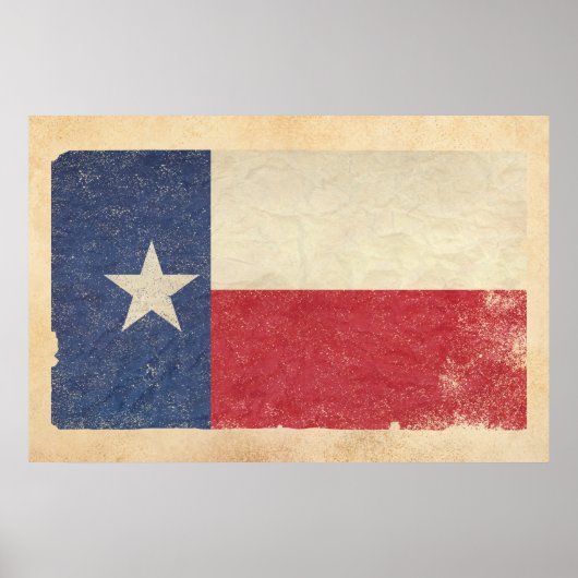 Texas Flag Aged Poster (Voorkant)