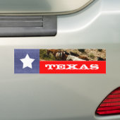 Texas Flag and Horses Bumpersticker (Op auto)