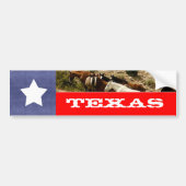 Texas Flag and Horses Bumpersticker (Voorkant)