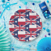 Texas Flag and Union Jack British Flag Paper Bord (Feest)