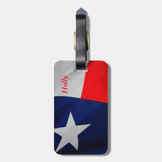 Texas Flag Bagagelabel (Achterkant verticaal)