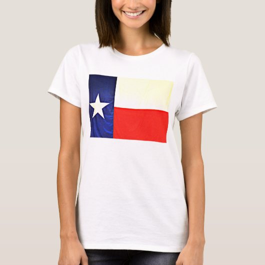 Texas Flag Basic T-shirt voor vrouwen (Voorkant)