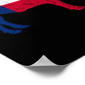 Texas Flag Bbq Beef Slager Snij Rbecue - Texaanse Poster (Hoek)