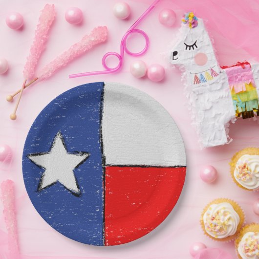 Texas Flag Borden Papieren Bordje (Feest)