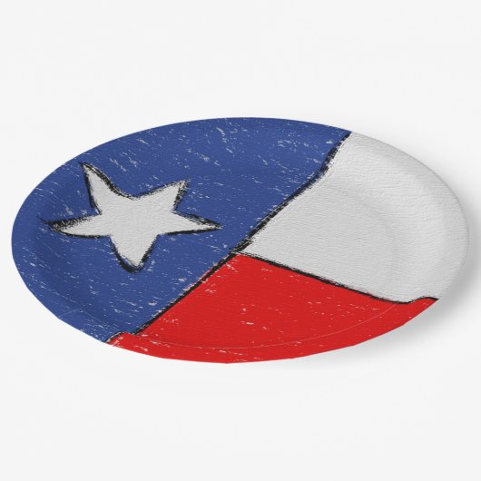 Texas Flag Borden Papieren Bordje (Gekanteld)
