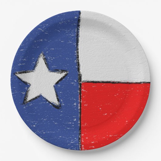Texas Flag Borden Papieren Bordje (Voorkant)