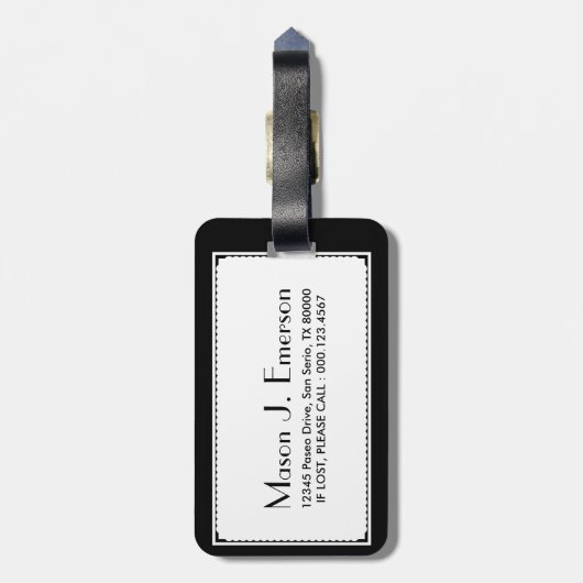 texas flag brick wall bagagelabel (Achterkant verticaal)