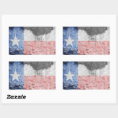 texas flag brick wall rechthoekige sticker (Vel)