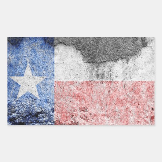 texas flag brick wall rechthoekige sticker (Voorkant)