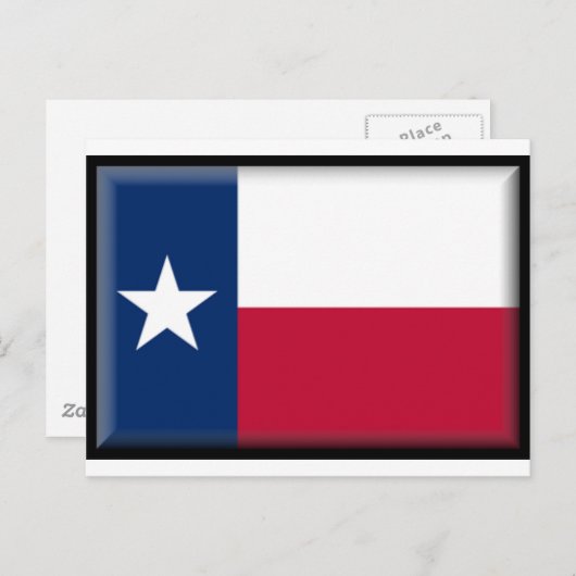 Texas Flag Briefkaart (Voorkant / Achterkant)