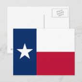Texas Flag Briefkaart (Voorkant / Achterkant)