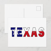Texas Flag Briefkaart (Voorkant / Achterkant)