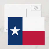 Texas Flag Briefkaart (Voorkant / Achterkant)