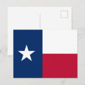 Texas Flag Briefkaart (Voorkant / Achterkant)
