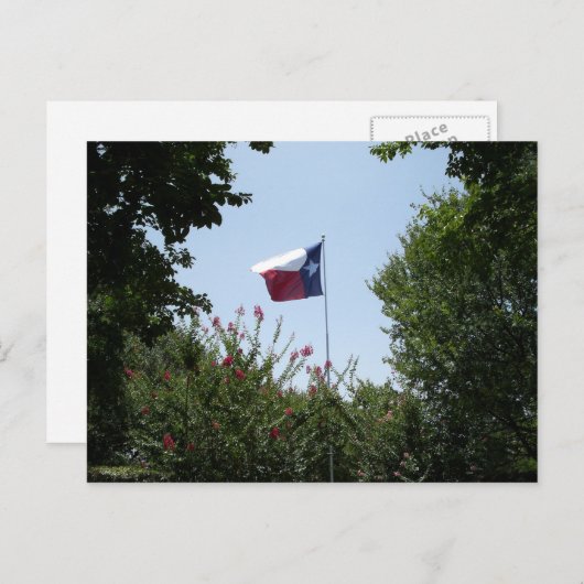 Texas Flag Briefkaart (Voorkant / Achterkant)
