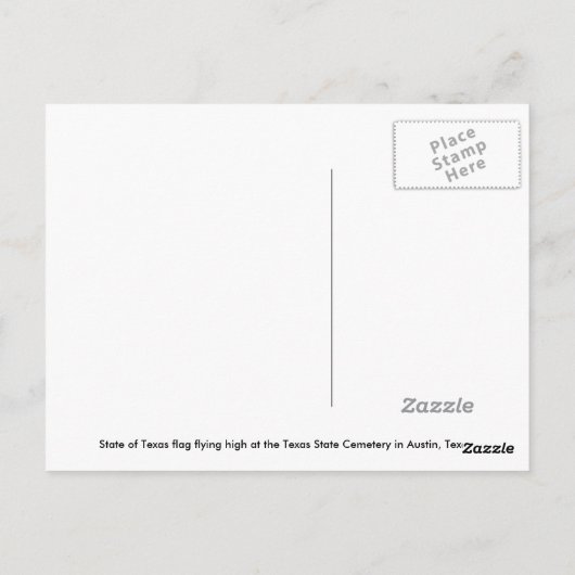 Texas Flag Briefkaart (Achterkant)