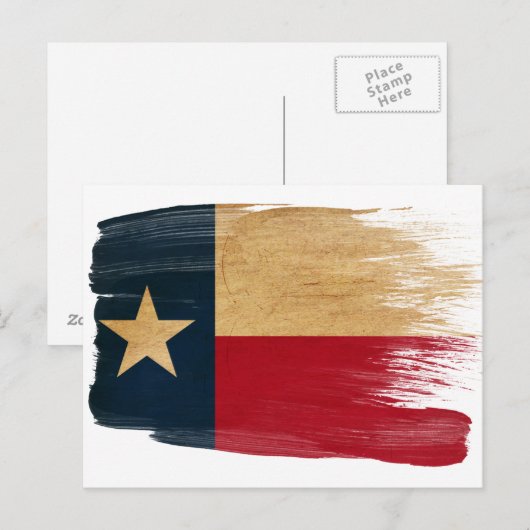 Texas Flag Briefkaarten (Voorkant / Achterkant)