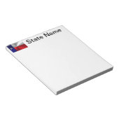 Texas Flag Brushed Metal Notitieblok (Schuin)