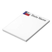Texas Flag Brushed Metal Notitieblok (Linkerzijde)