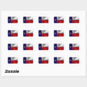 Texas Flag Brushed Metal Ronde Sticker (Vel)