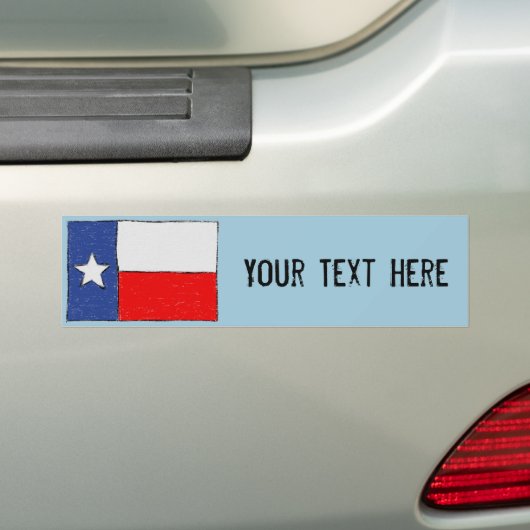 Texas Flag Bumpersticker (Op auto)