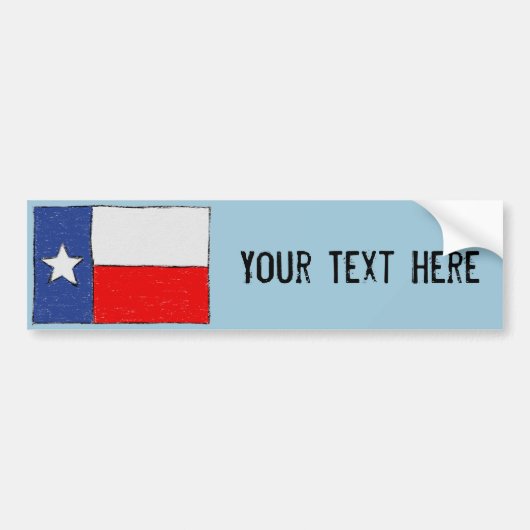Texas Flag Bumpersticker (Voorkant)