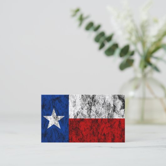 texas flag business card visitekaartje (Staand voorkant)