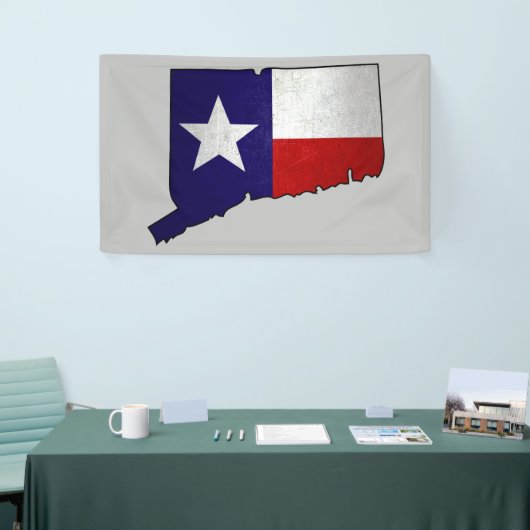 Texas flag Connecticut overzichtsbanner Spandoek (Beurs)