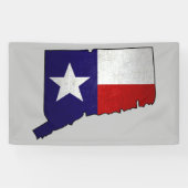Texas flag Connecticut overzichtsbanner Spandoek (Horizontaal)