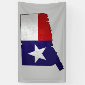 Texas flag Connecticut overzichtsbanner Spandoek (Verticaal)