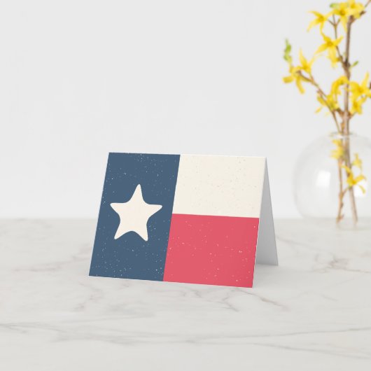 Texas Flag Country Style Wenskaart Kaart (Gele Bloem)