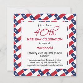 TEXAS FLAG Custom Birthday Celebran Texan Kaart