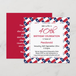 TEXAS FLAG Custom Birthday Celebran Texan Kaart