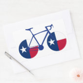 Texas Flag Cycling Rechthoekige Sticker (Envelop)