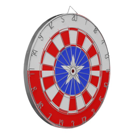 Texas flag dartboard dartbord (Voorkant Links)