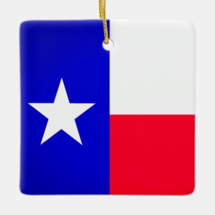 Texas Flag en Bluebonnets Ornament