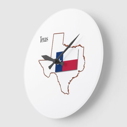 Texas Flag en Map Grote Klok (Hoek)