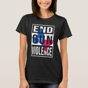 Texas Flag End Pistool Violence Protect Children N T-shirt