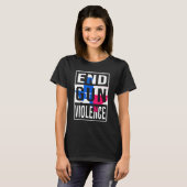 Texas Flag End Pistool Violence Protect Children N T-shirt (Voorkant volledig)