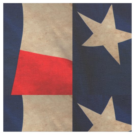Texas Flag Fabric Stof (Close Up)