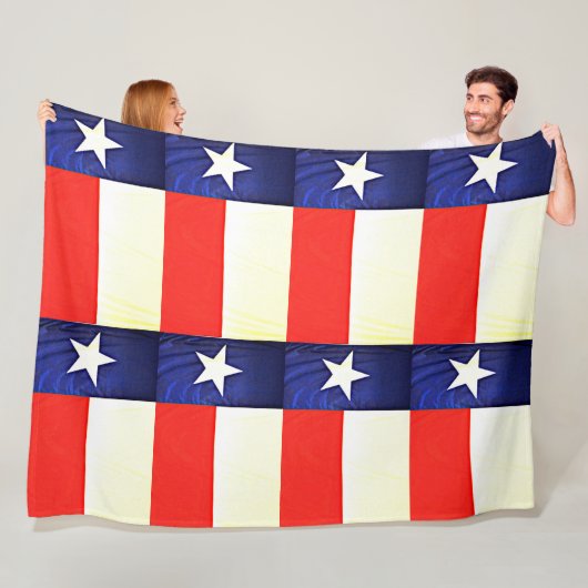 Texas Flag Fleece Blanket (In situ)