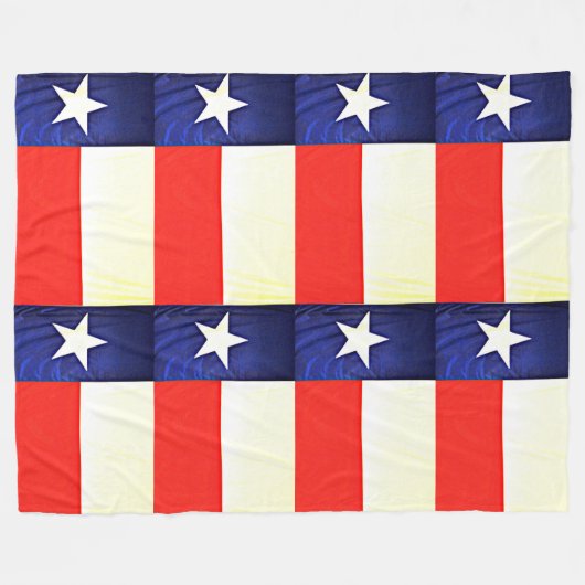 Texas Flag Fleece Blanket Deken (Voorkant (Horizontaal))