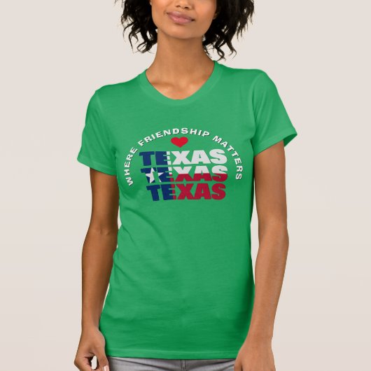 TEXAS FLAG Friendship Unisex T-shirt (Voorkant)
