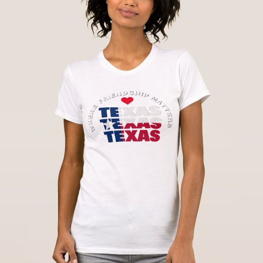 TEXAS FLAG Friendship Unisex T-shirt (Voorkant)