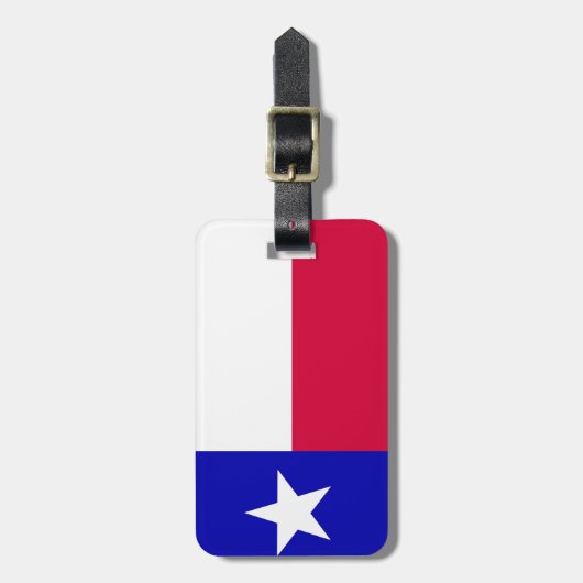 Texas Flag GEPERSONALISEERD BAGAGELABEL (Voorkant verticaal)