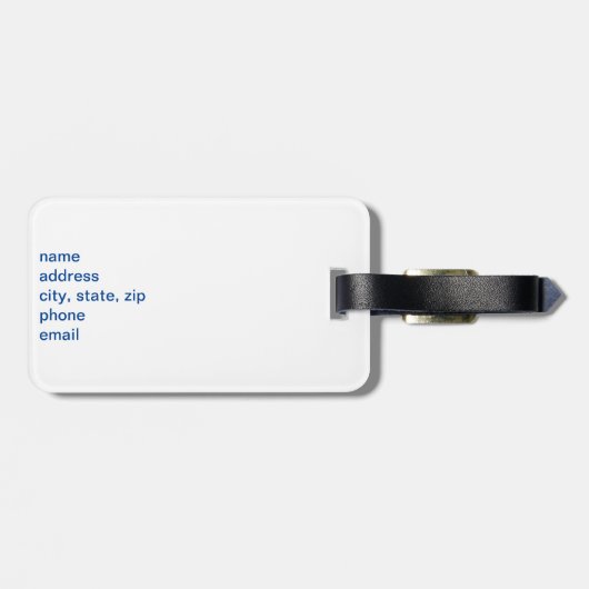 Texas Flag GEPERSONALISEERD BAGAGELABEL (Achterkant horizontaal)