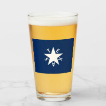 Texas Flag Glass Cup