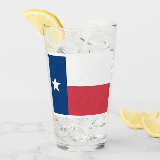 Texas Flag Glass Tumbler (Voorkant ijs)