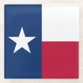 Texas Flag Glazen Onderzetter (Voorkant)